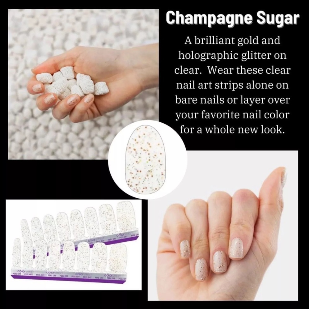 94. Color Street Nail Polish Strips - Champagne Sugar - Picture 1 of 2